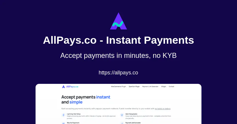 AllPays.co 제품 배너