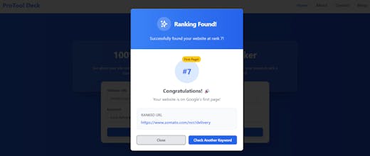 Free Google Keyword Rank Checker Tool gallery image