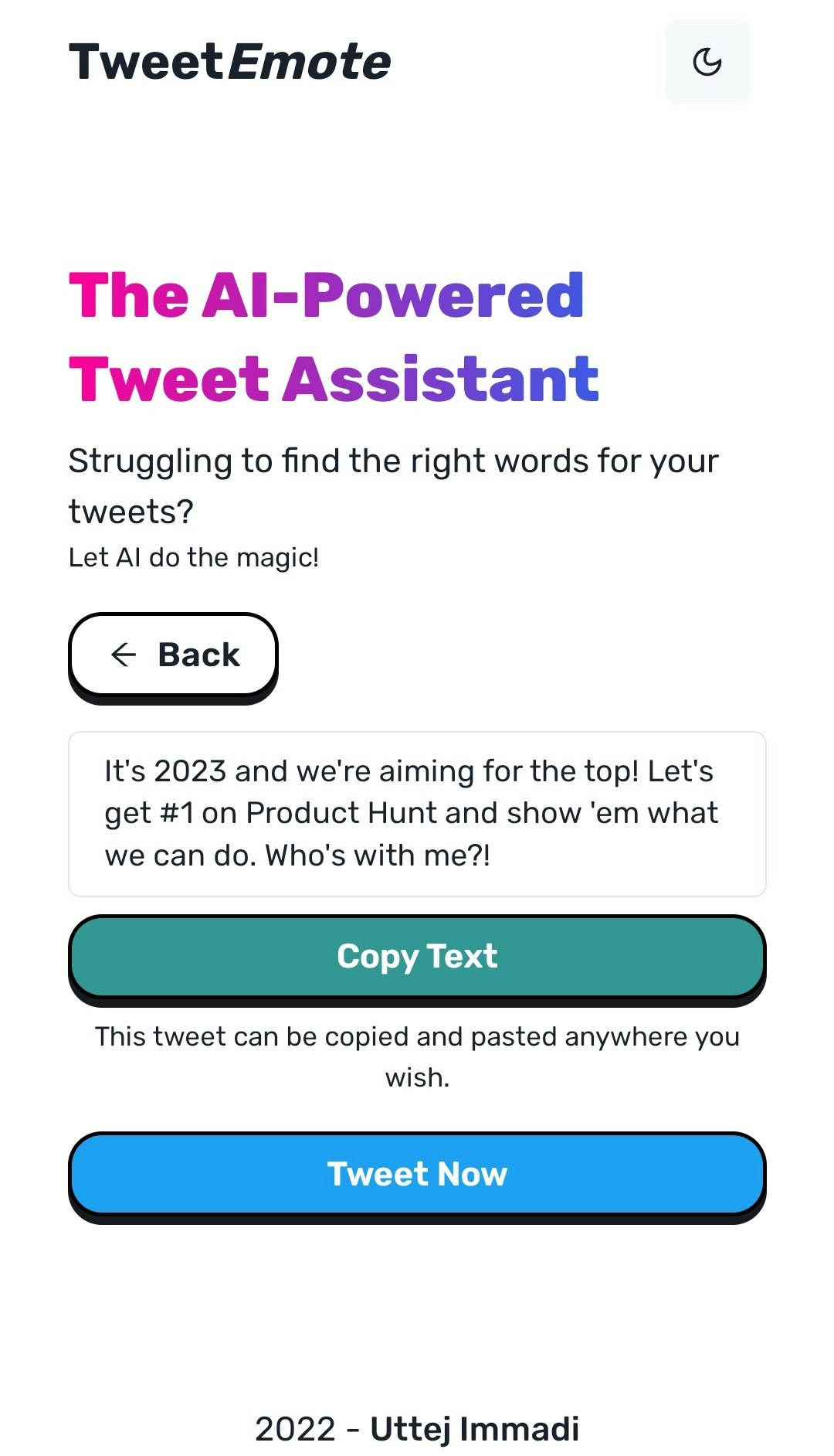 Tweetemote - ผู้ช่วยทวีต AI ขับเคลื่อน media 3