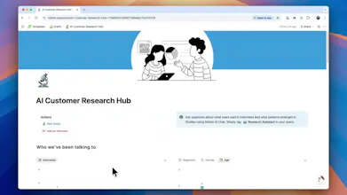 AI Customer Research Hub in Notion gallery image