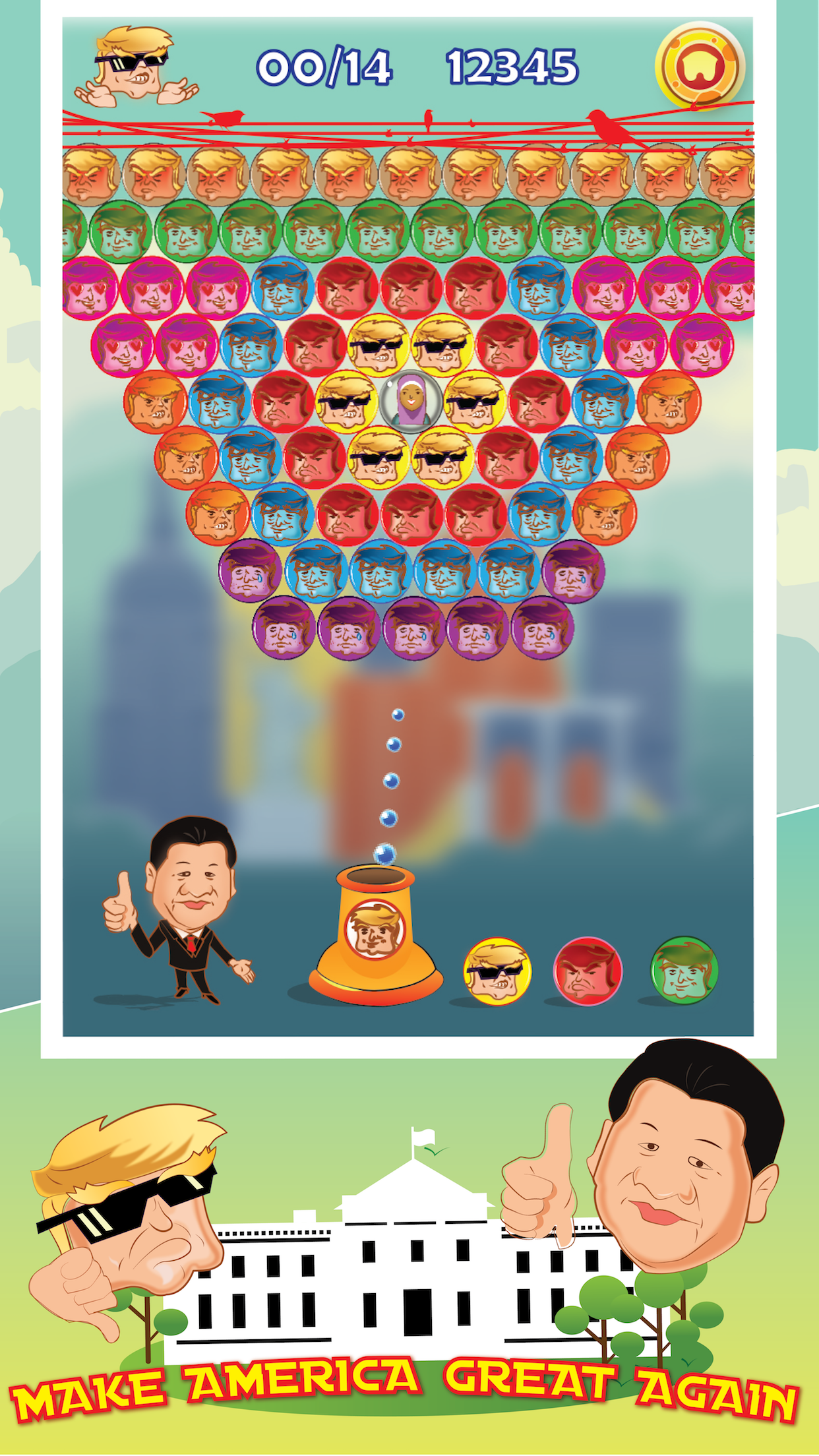 Bubble Shooter: Donald Trump and Xi Jinping gallery image