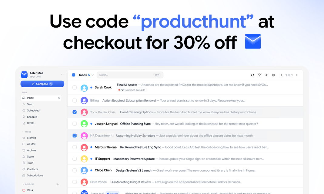 Aster Mail gallery image