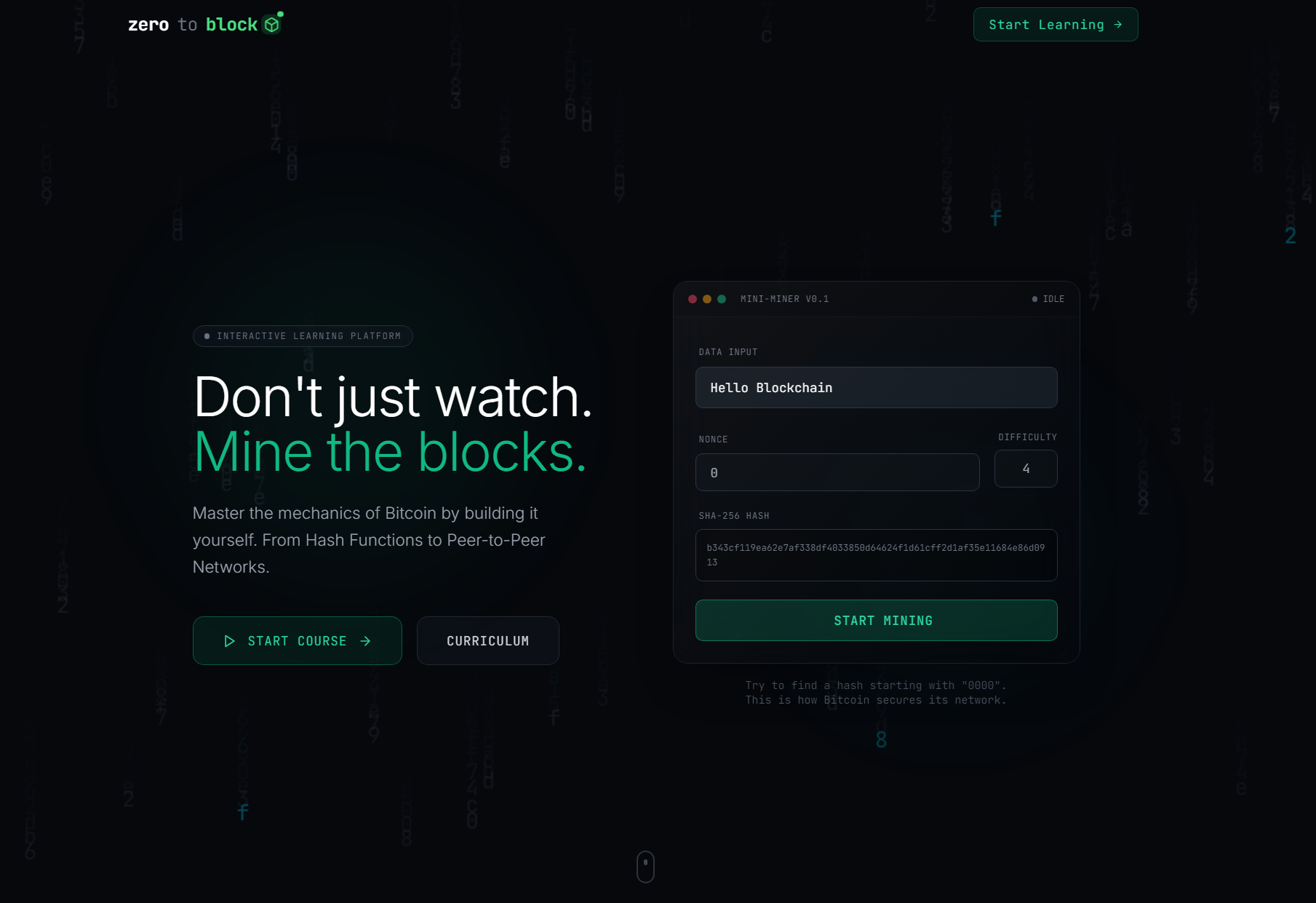 ZeroToBlock — Blockchain Mastery - Main product screenshot demonstrating key features and user interface