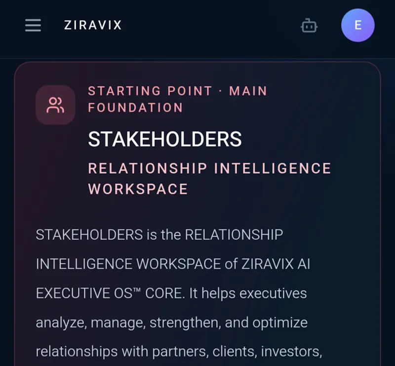 ZIRAVIX AI EXECUTIVE OS™ screenshot 8