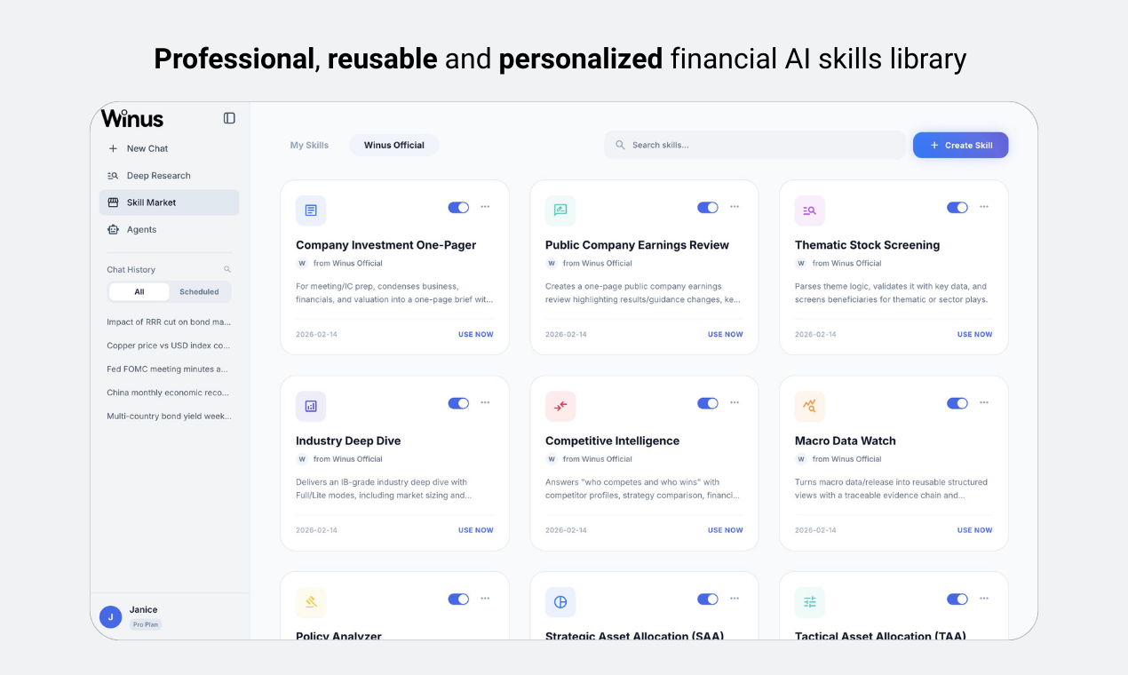 Winus Financial AI Skills gallery image
