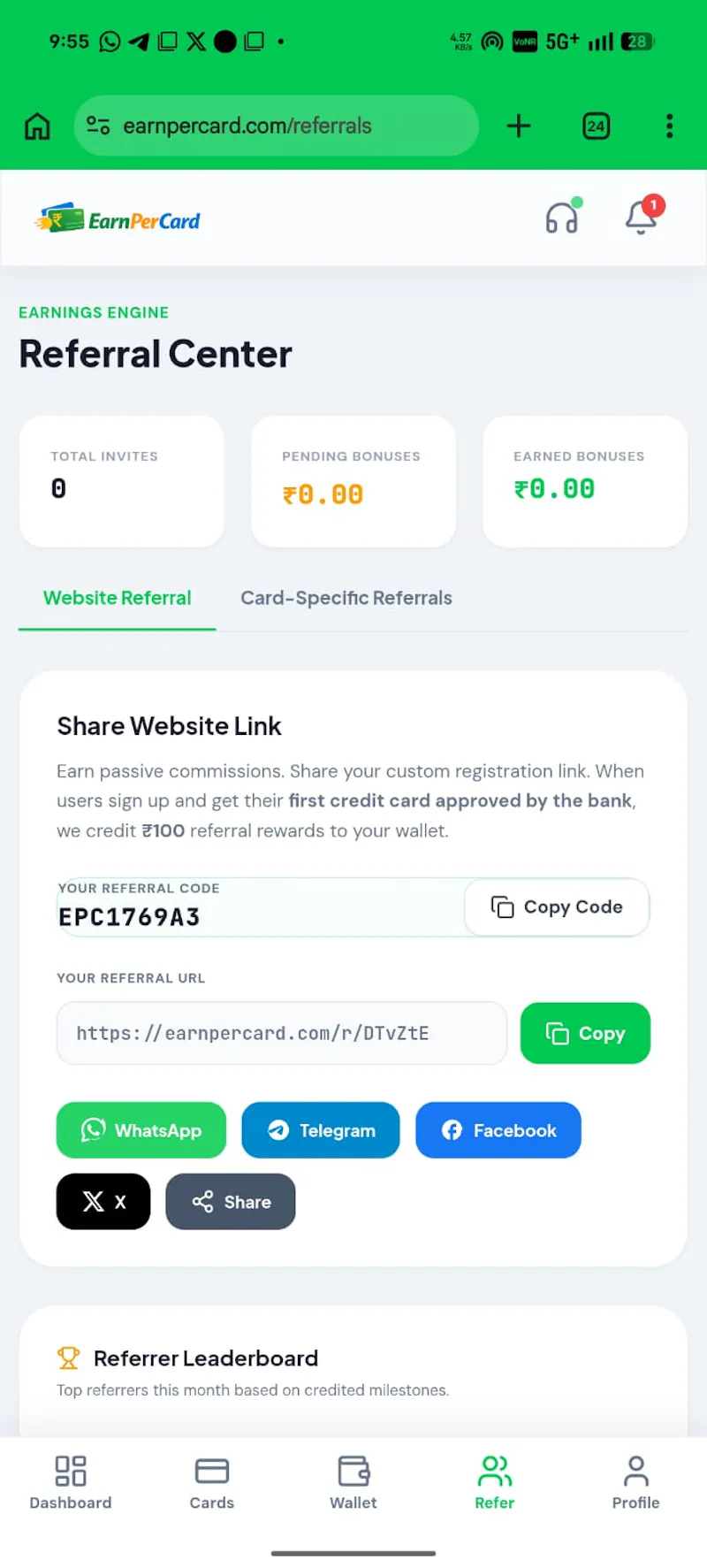 EarnPerCard screenshot 2