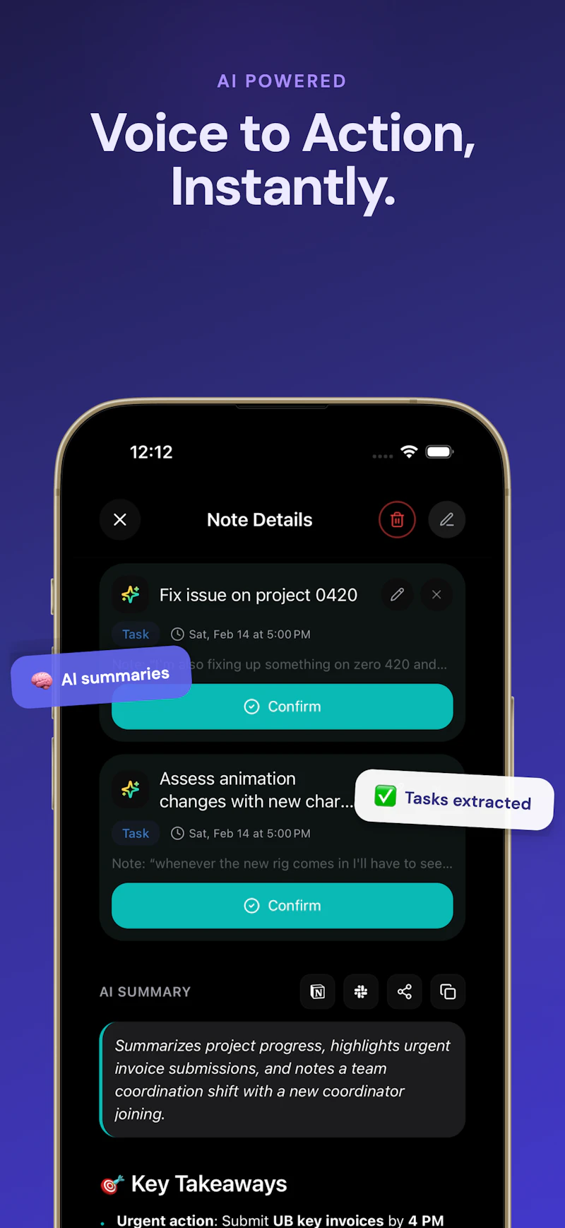 Talkminder -  Voice Task AI screenshot 3