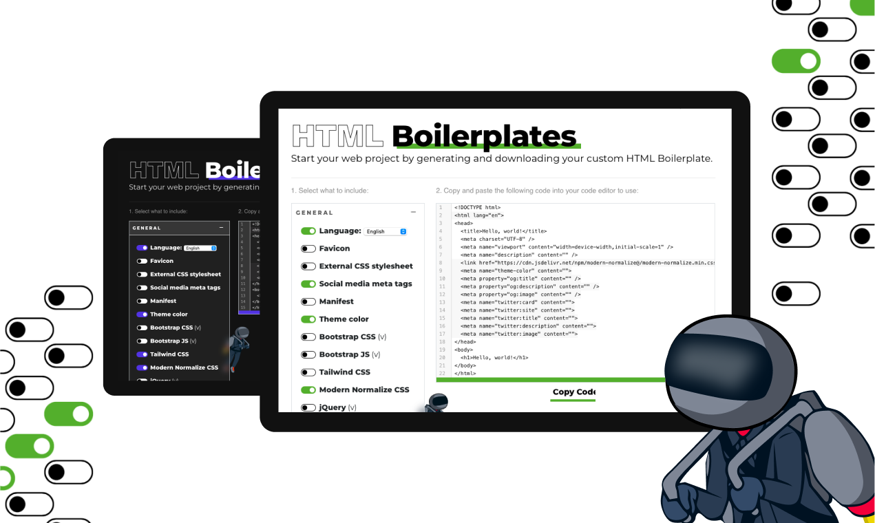 HTML Boilerplates 2.0 - Создайте свой HTML -файл за считанные секунды медиа 2
