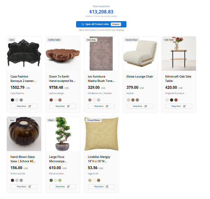 FurnMatch - Screenshot 2 showing product features and functionality