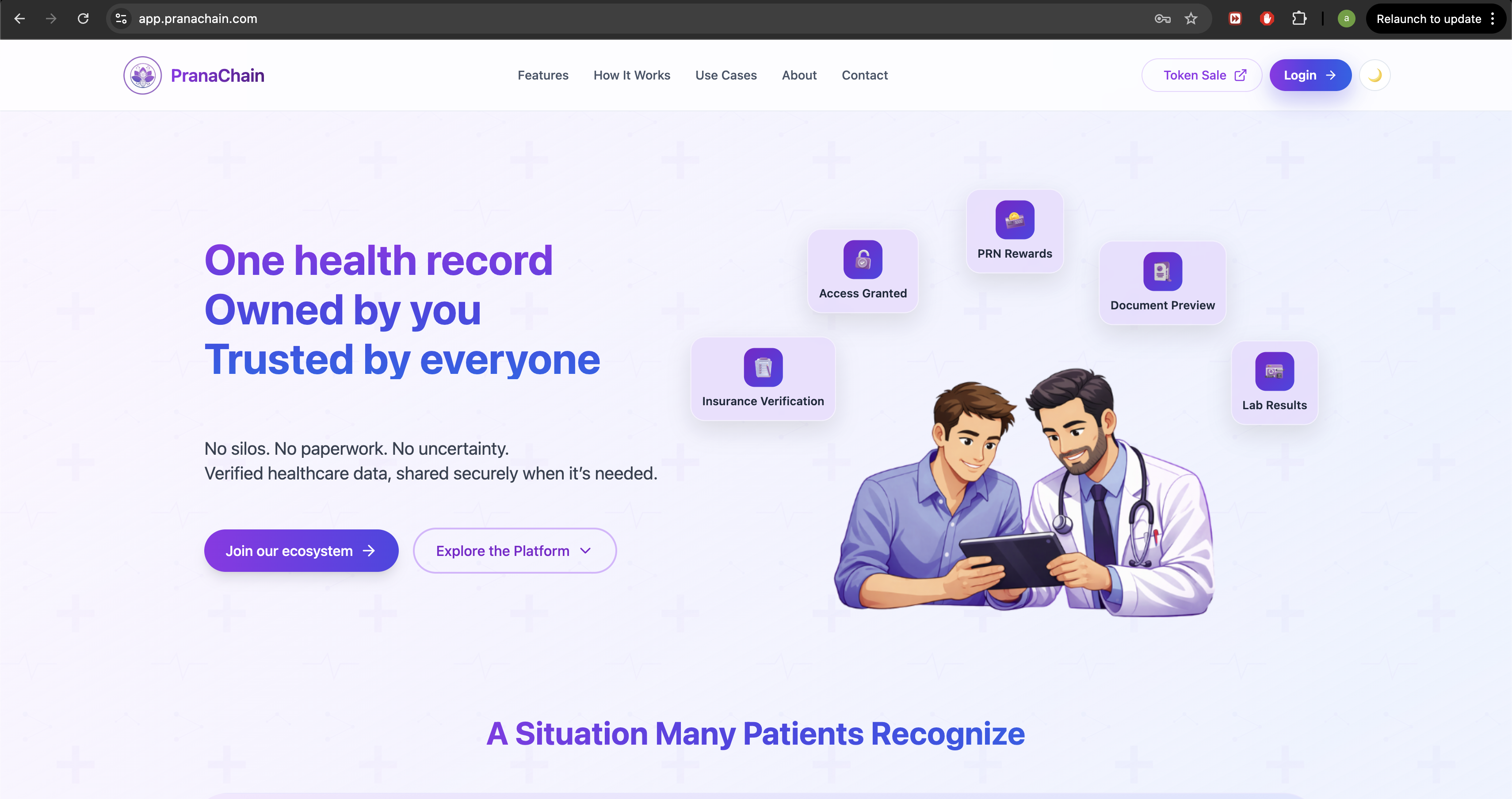 PranaChain - Screenshot 3 showing product features and functionality