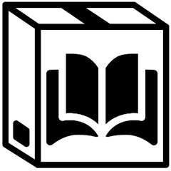 Livro da marca em uma caixa, um modelo de noção