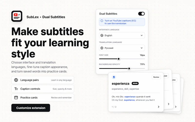 SubLex screenshot 4