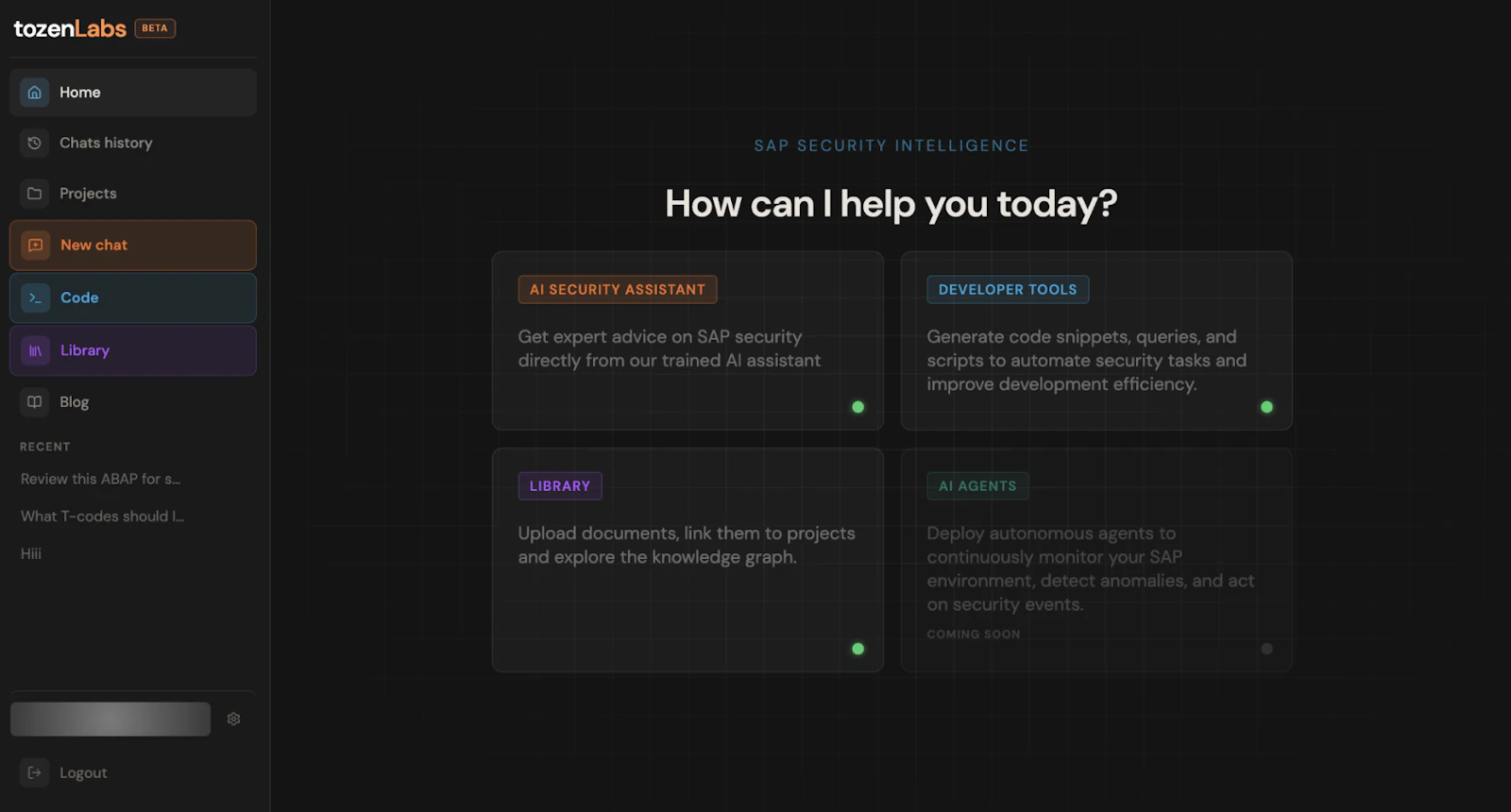 tozenLabs screenshot 2