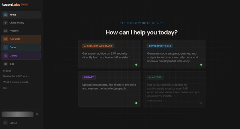 tozenLabs screenshot 2