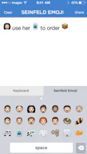 The Seinfeld Emoji app gallery image