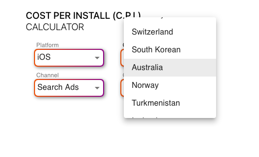 Cost-Per-Install Calculator gallery image