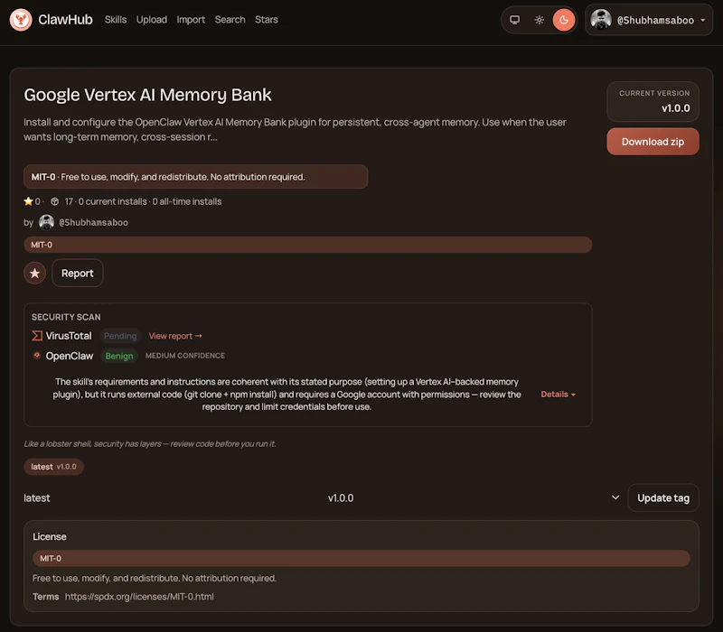 ClawHub screenshot 4