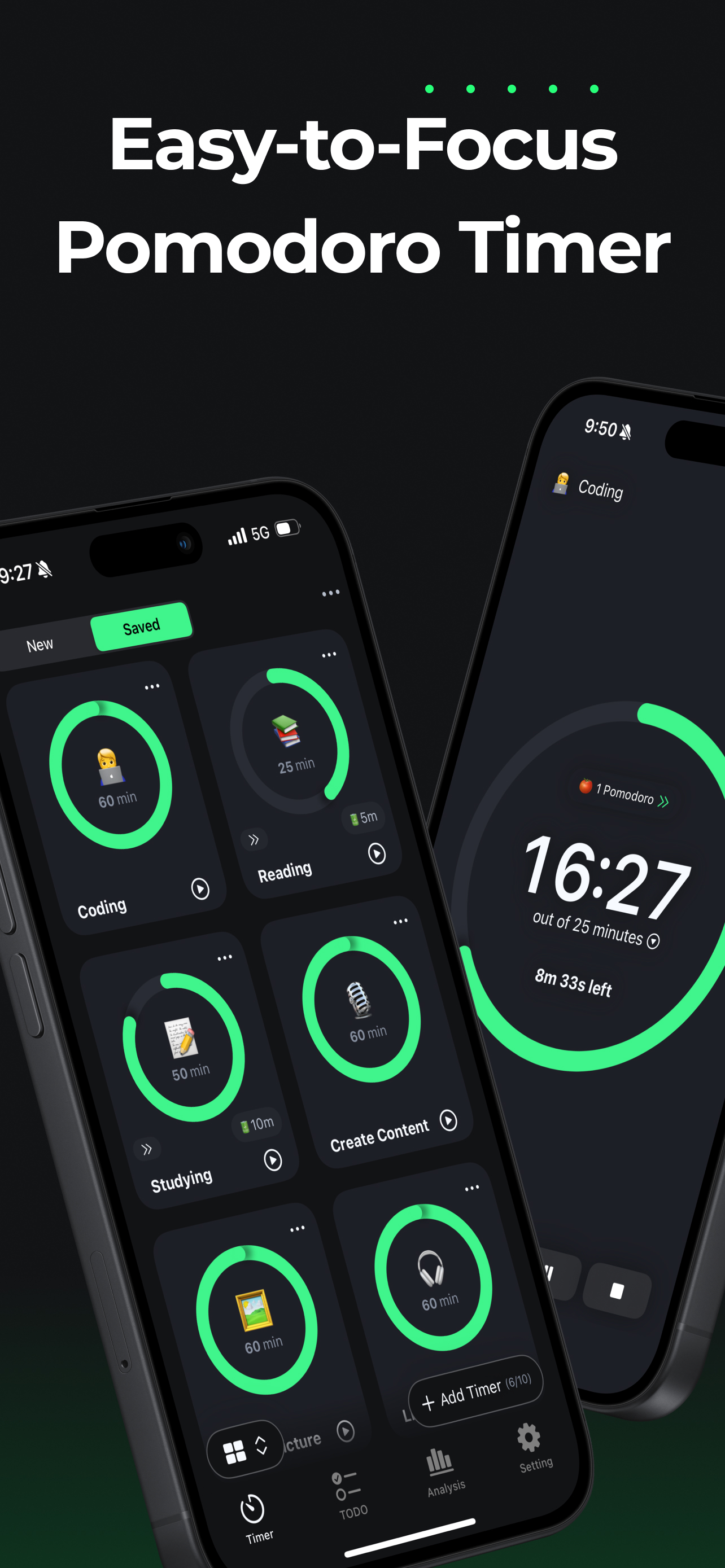 One Thing: Focus Timer - Main product screenshot demonstrating key features and user interface