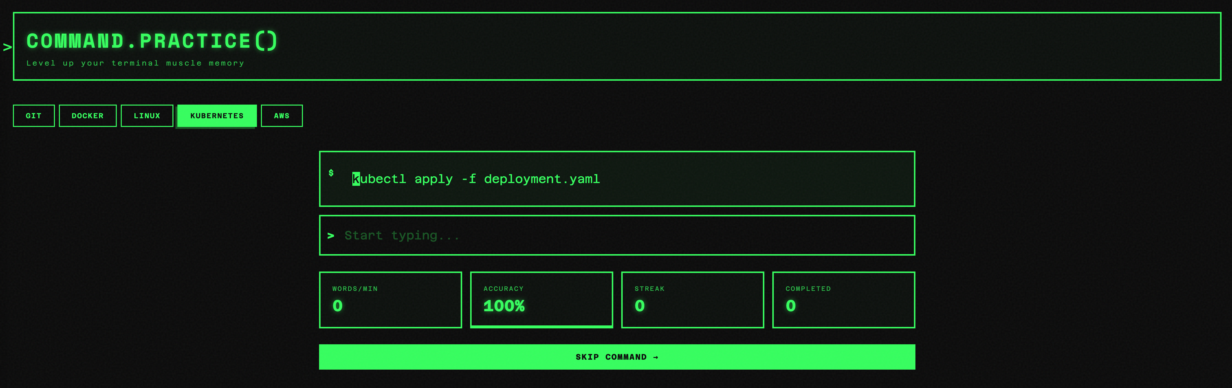 Command.Practice() gallery image