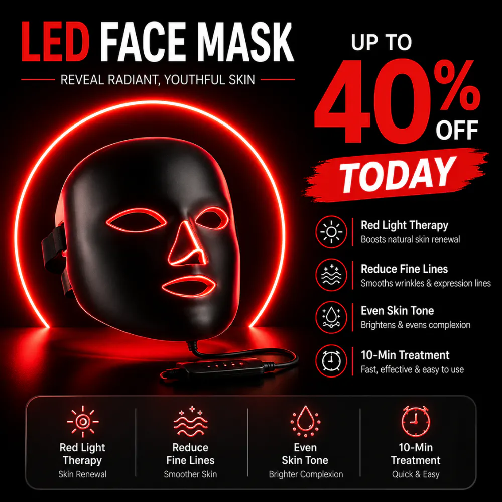 LED Face Mask Up To 40% Off Today.
