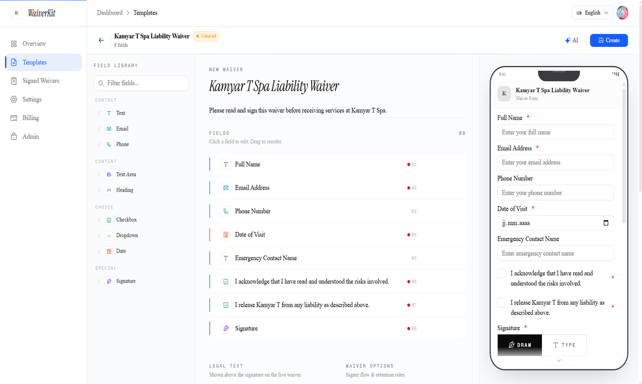WaiverKit gallery image