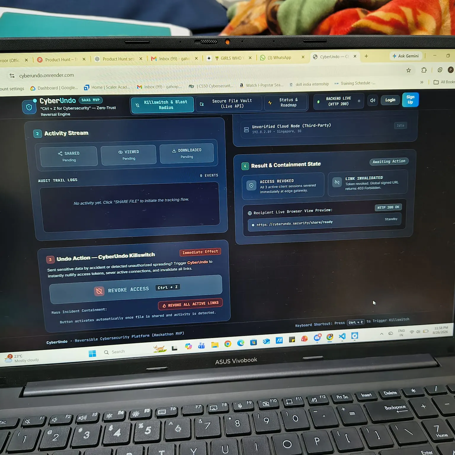 CyberUndo — Ctrl + Z for Cybersecurity gallery image