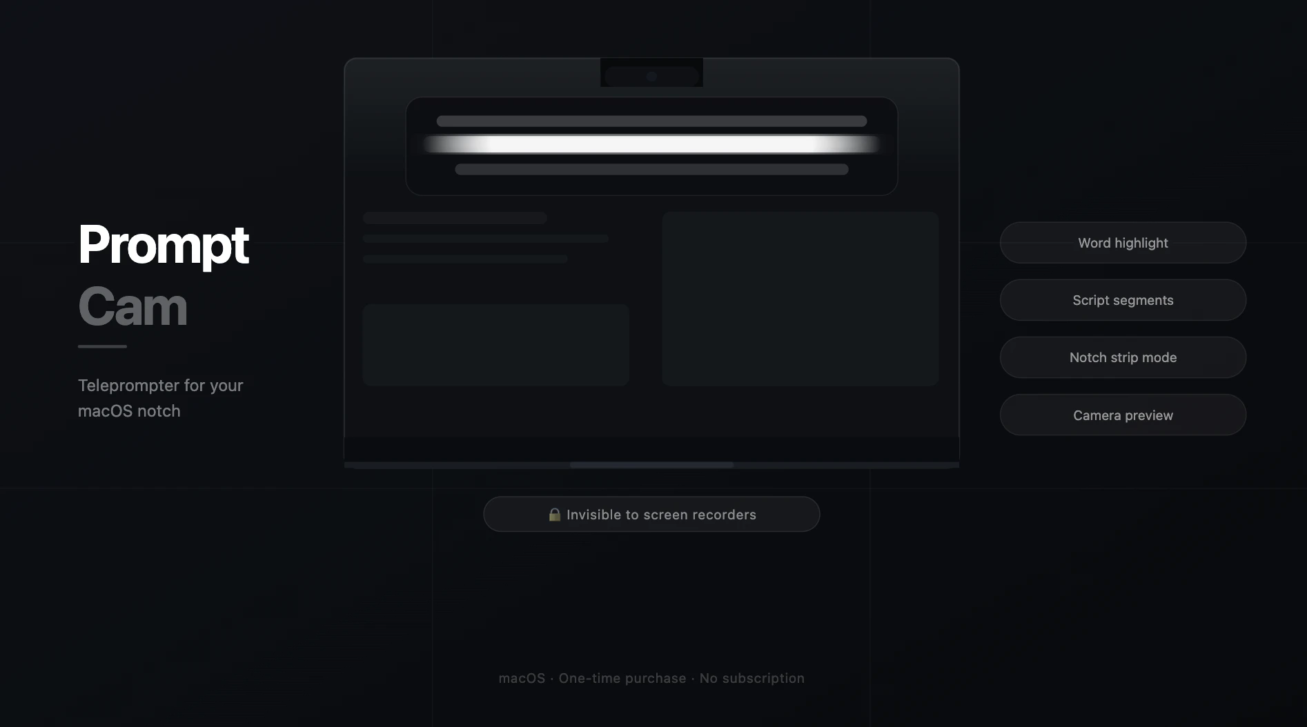 PromptCam - MacOS secret teleprompter 截图 4