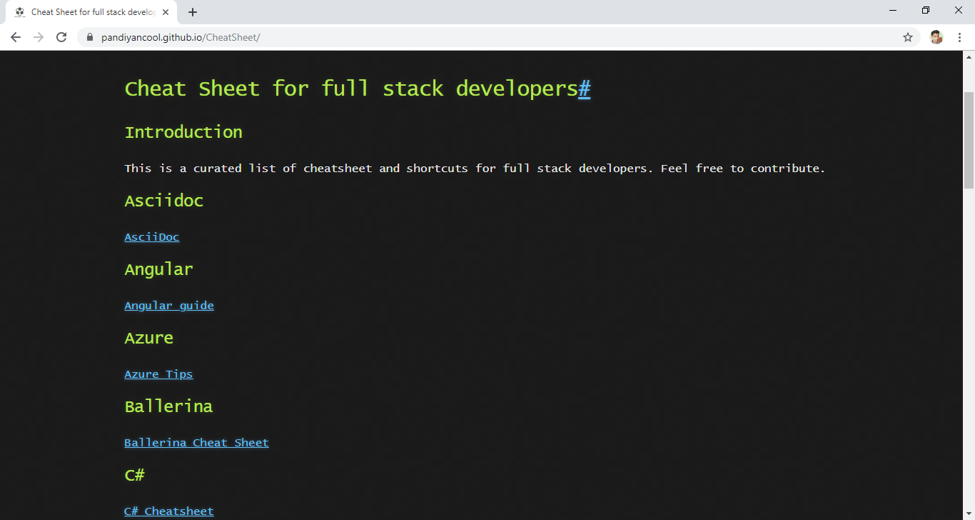 Cheat Sheet for developers gallery image