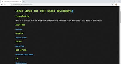 Cheat Sheet for developers gallery image