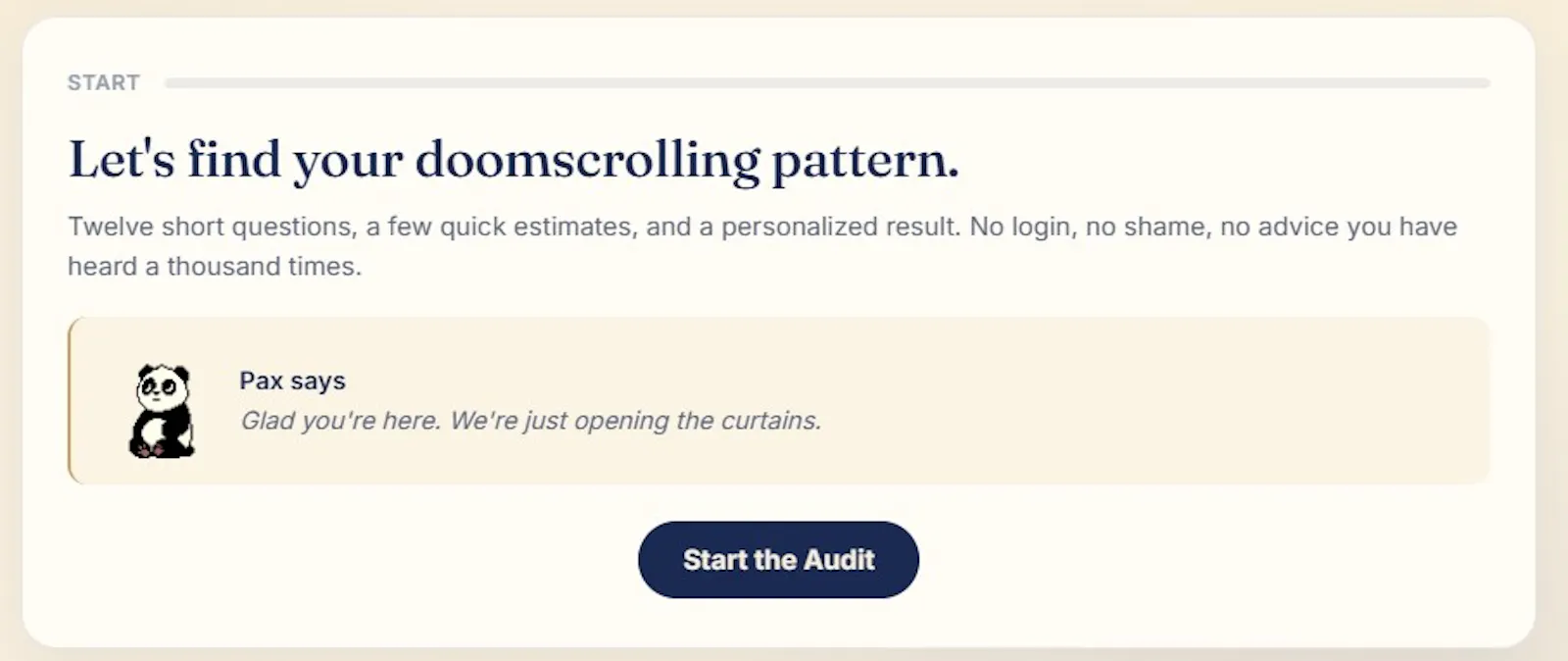 Pax Gate Doomscrolling Audit screenshot 5