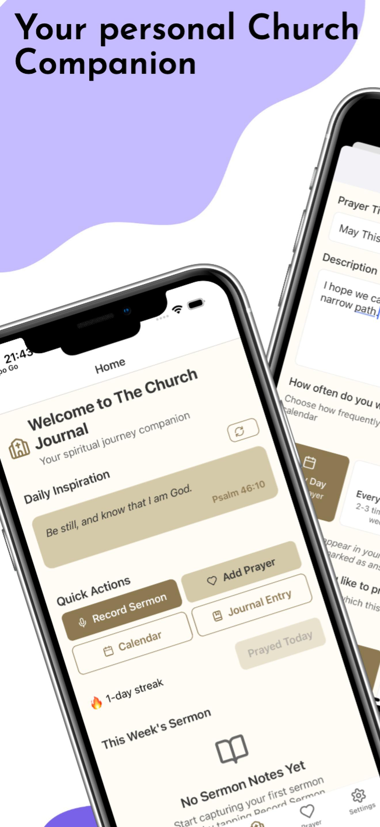 Media Jurnal Gereja - AI Khotbah Nota Pengambil, Jurnal dan Tracker Doa. 1