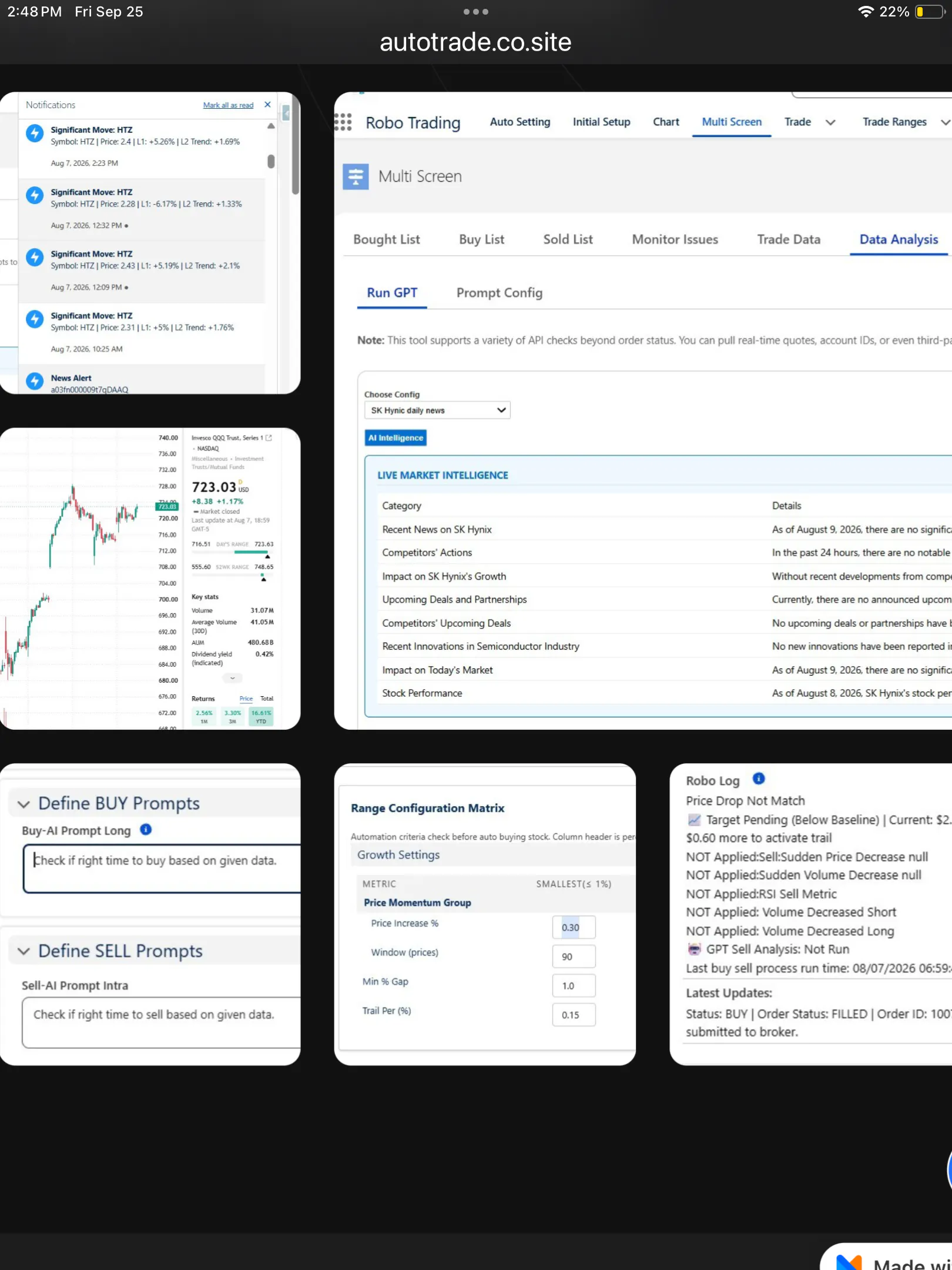 Robo Stock Trading, Price Alerts, News gallery image