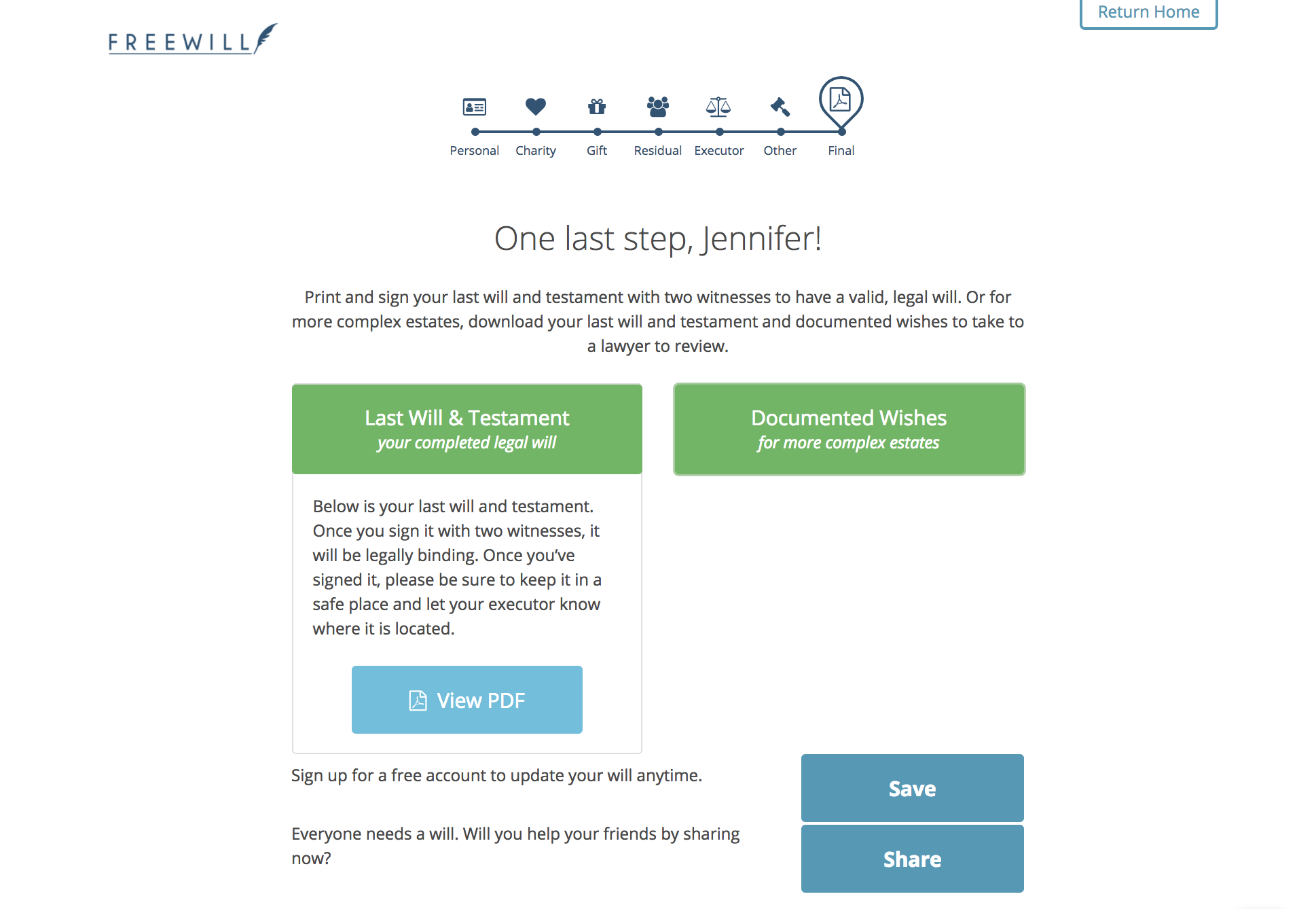 FreeWill gallery image