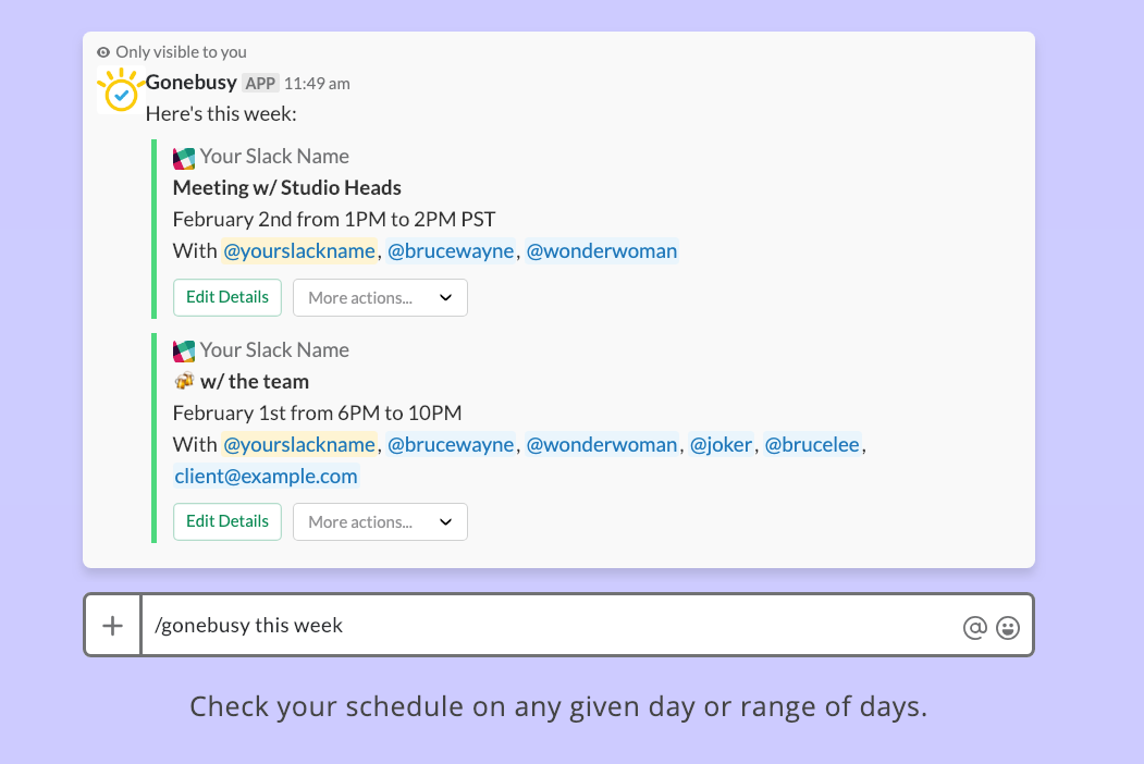 Gonebusy for Slack gallery image