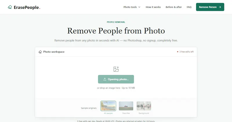 ErasePeople screenshot 1