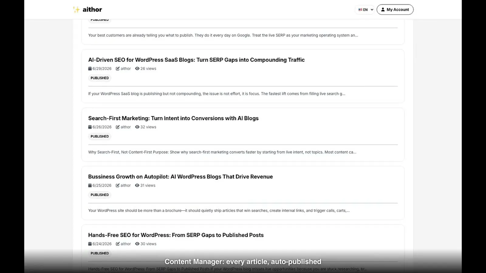 aithor screenshot 1 (video preview)
