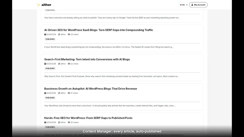 aithor screenshot 1 (video preview)