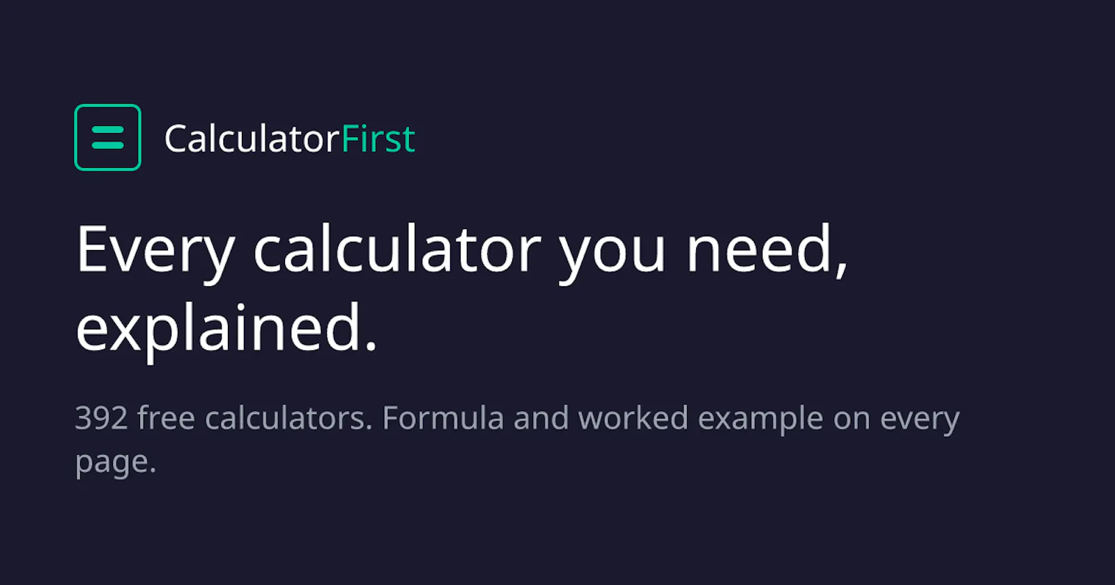 CalculatorFirst screenshot 1