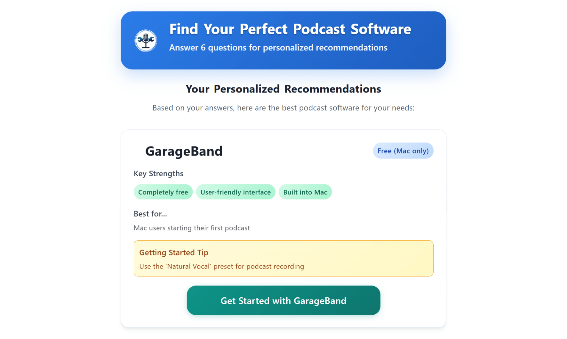 Podcast Software Finder gallery image