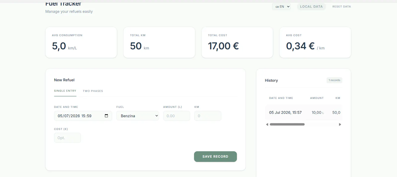 fueltrackita screenshot 3