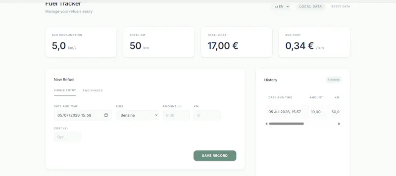 fueltrackita screenshot 3