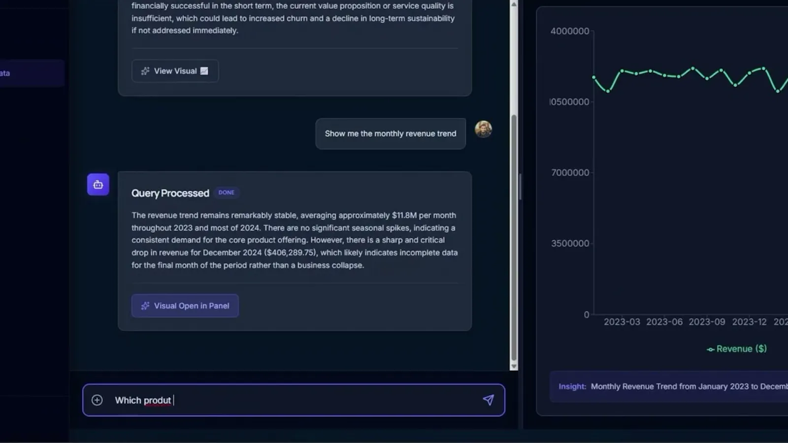 AskData AI screenshot 1 (video preview)