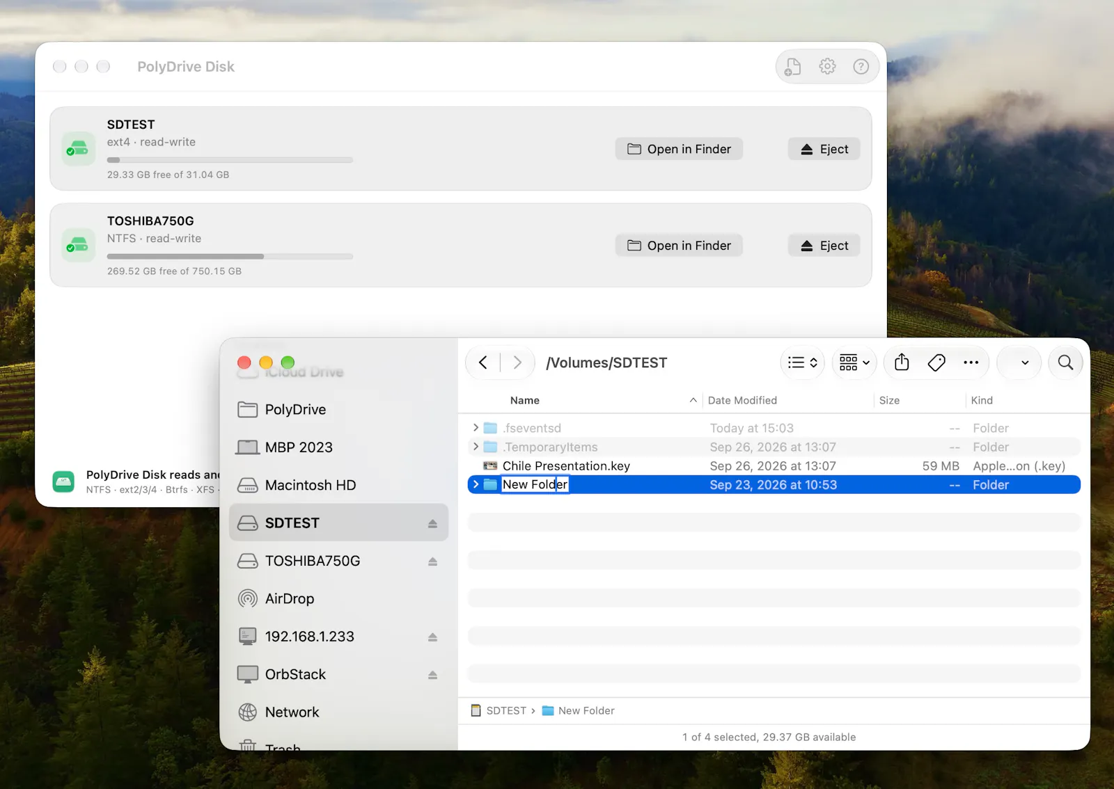PolyDrive Disk: NTFS & Linux screenshot 2