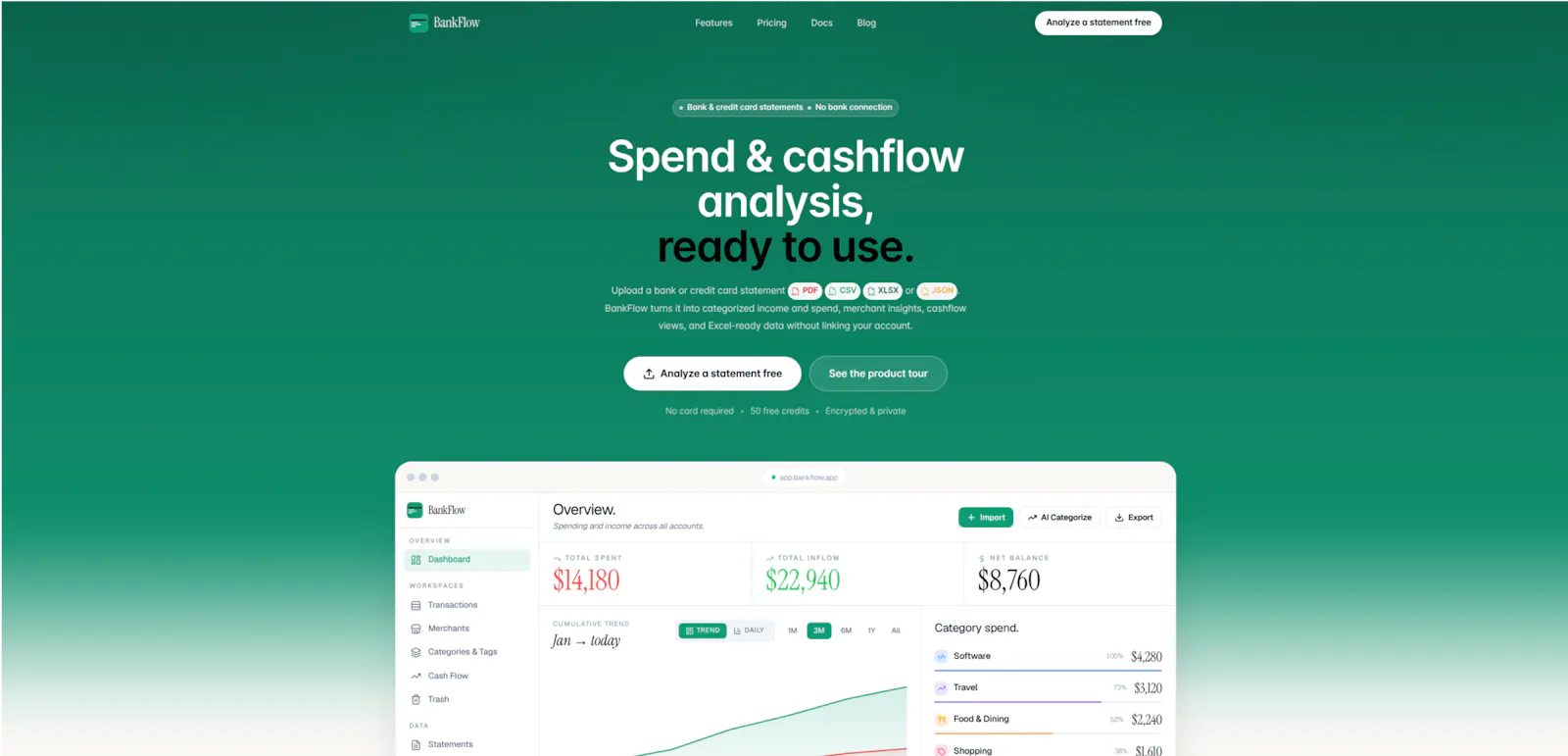 Bankflow screenshot 1