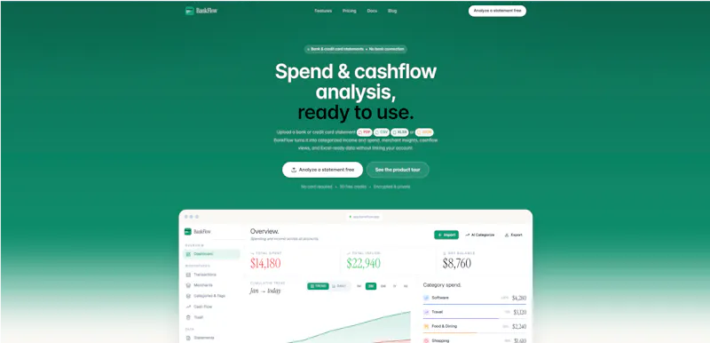 Bankflow screenshot 1