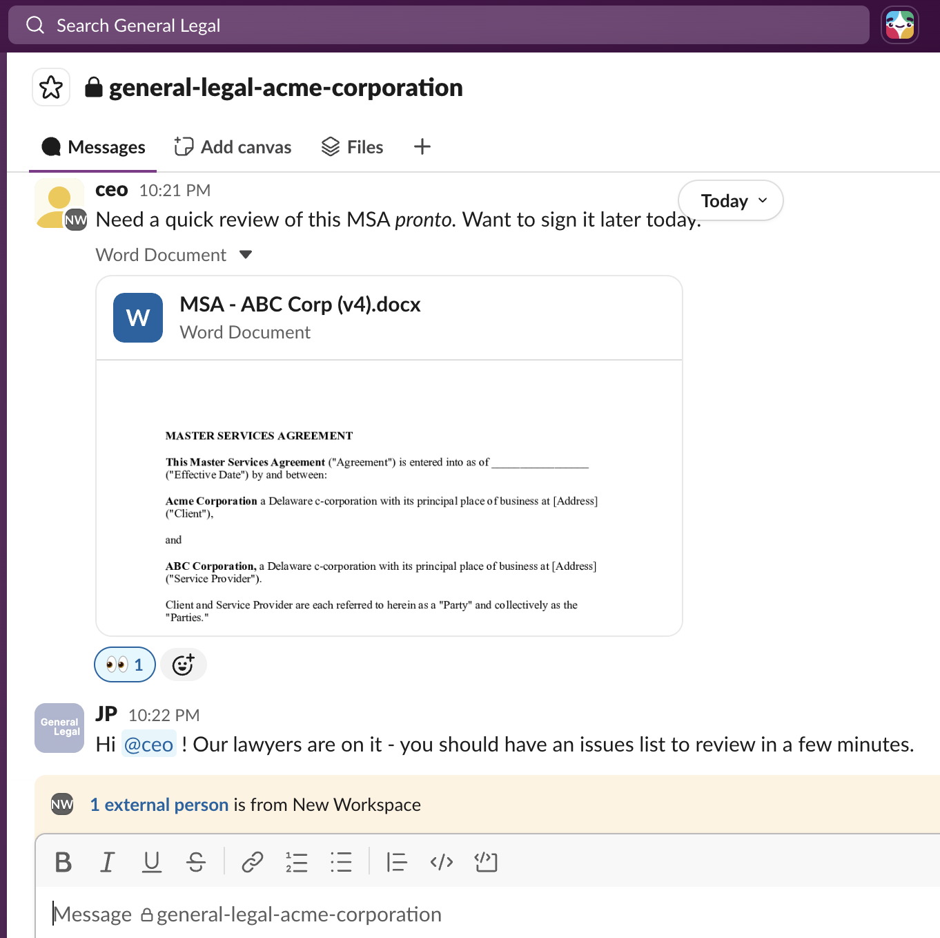 General Legal - Screenshot 2 showing product features and functionality