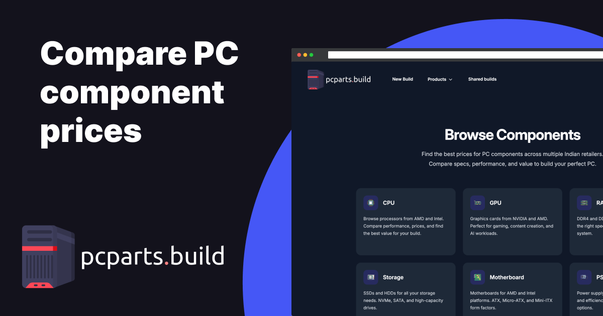 pcparts.build - Main product screenshot demonstrating key features and user interface