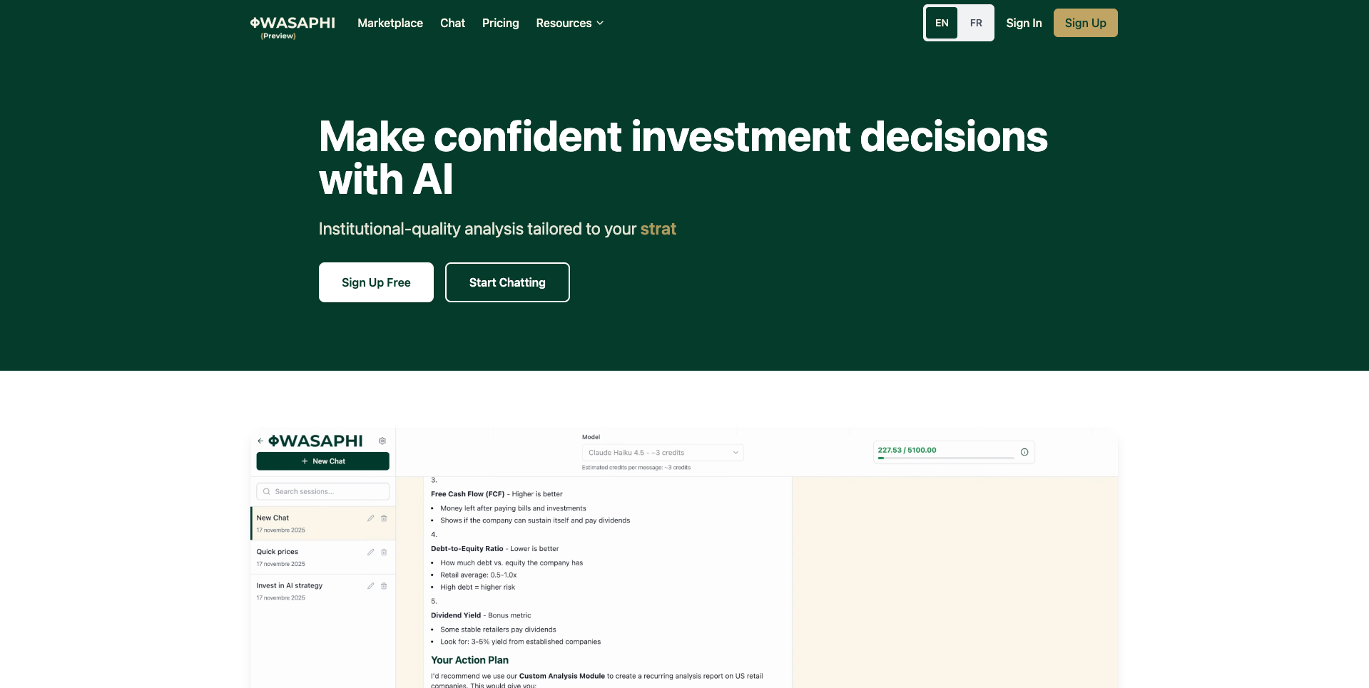 Wasaphi - Main product screenshot demonstrating key features and user interface