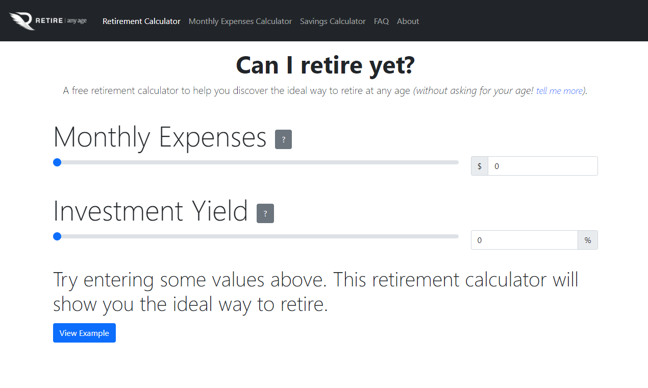 Retire Any Age - Website gallery image