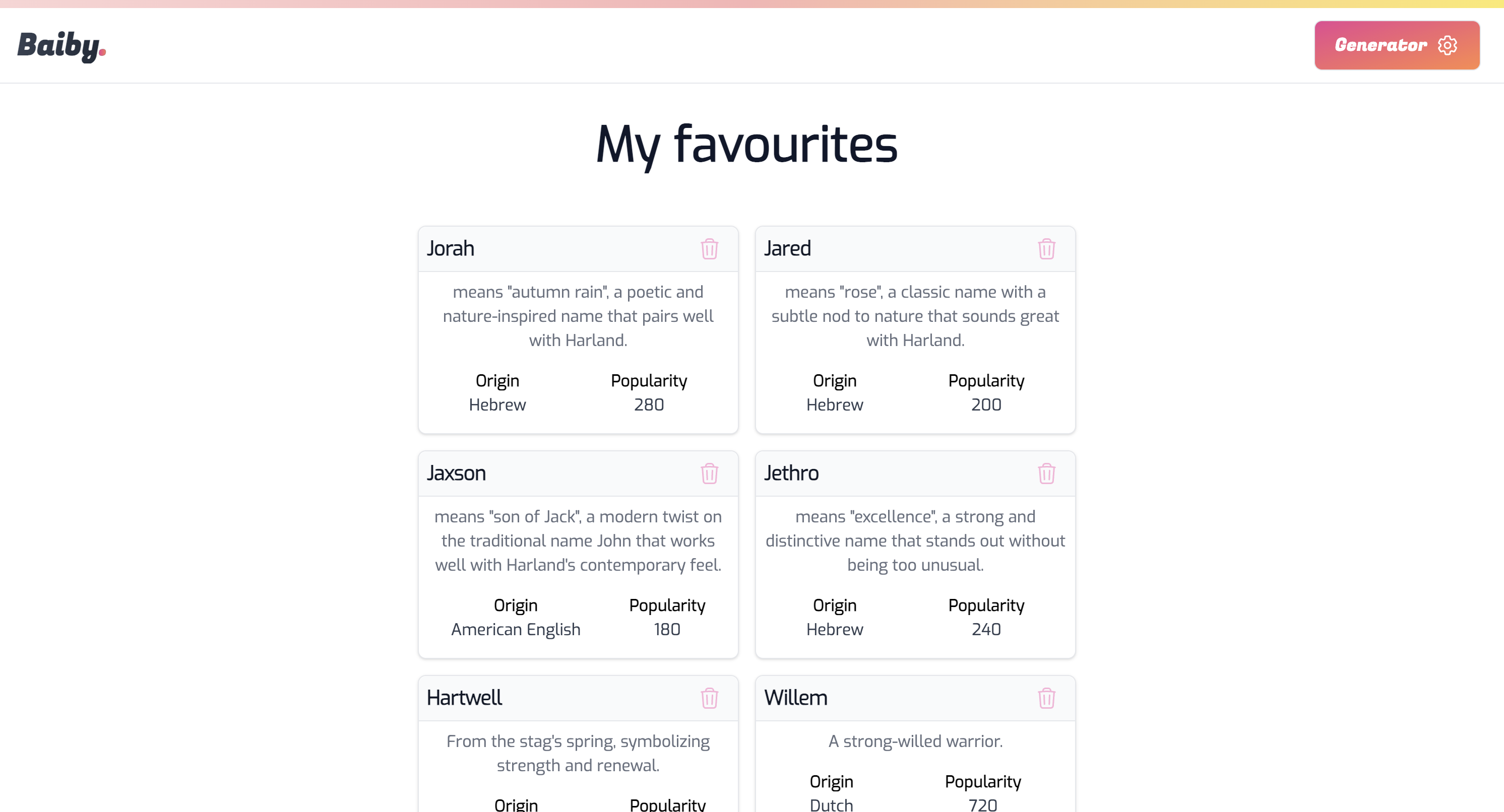 Baiby - Baby Name Generator - Vind je perfecte babynaam met behulp van AI media 3